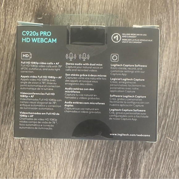 Logitech C920s Pro 1080  HD Webcam Video Conferencing, Streaming, Gaming Webcam - Picture 3 of 16